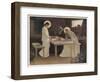 Jesus and His Parents at the Supper Table-Frank V. Du-Framed Art Print