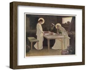 Jesus and His Parents at the Supper Table-Frank V. Du-Framed Art Print