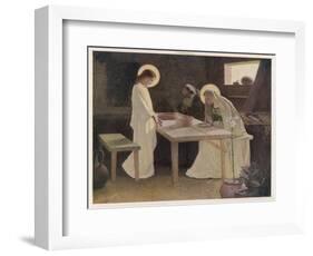 Jesus and His Parents at the Supper Table-Frank V. Du-Framed Art Print