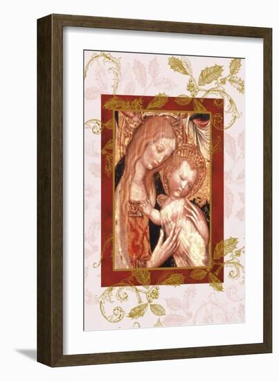 jesus and mary in icon style-Maria Trad-Framed Giclee Print