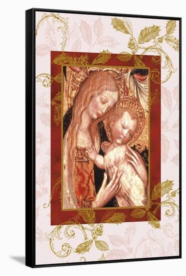 jesus and mary in icon style-Maria Trad-Framed Stretched Canvas