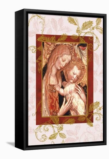 jesus and mary in icon style-Maria Trad-Framed Stretched Canvas