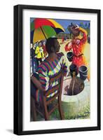 Jesus and Samaritan Woman at the Well, 2002-Dinah Roe Kendall-Framed Giclee Print