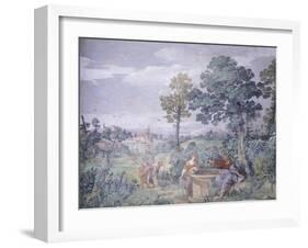 Jesus and Samaritan Woman at Well-Pietro da Cortona-Framed Giclee Print