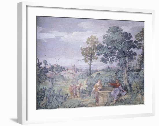 Jesus and Samaritan Woman at Well-Pietro da Cortona-Framed Giclee Print