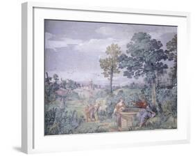 Jesus and Samaritan Woman at Well-Pietro da Cortona-Framed Giclee Print