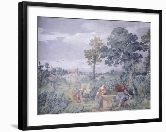 Jesus and Samaritan Woman at Well-Pietro da Cortona-Framed Giclee Print