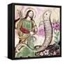 Jesus and Serpent-null-Framed Stretched Canvas