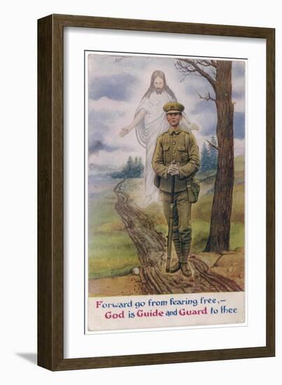 Jesus and Soldier-null-Framed Art Print