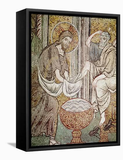 Jesus and St. Peter, Detail from Jesus Washing the Feet of the Apostle-null-Framed Stretched Canvas