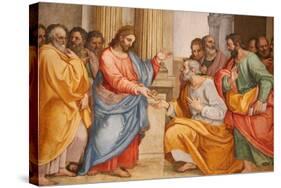 Jesus and St. Peter, Santa Maria in Traspontina Church, Rome, Lazio, Italy, Europe-Godong-Stretched Canvas