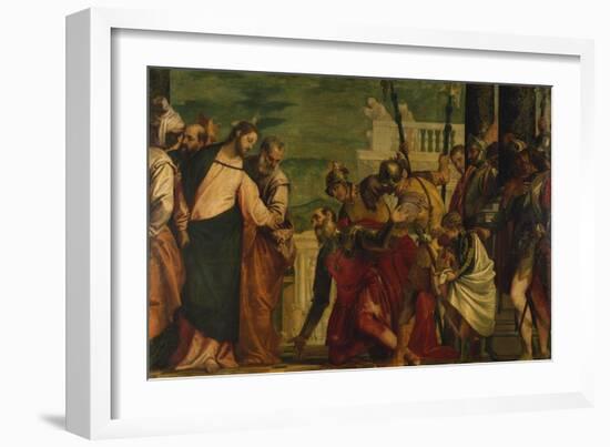 Jesus and the Centurion, about 1571-Paolo Veronese-Framed Giclee Print