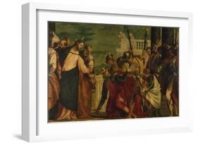 Jesus and the Centurion, about 1571-Paolo Veronese-Framed Giclee Print