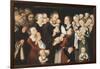 Jesus and the Children, Early C16th-Lucas Cranach the Elder-Framed Giclee Print
