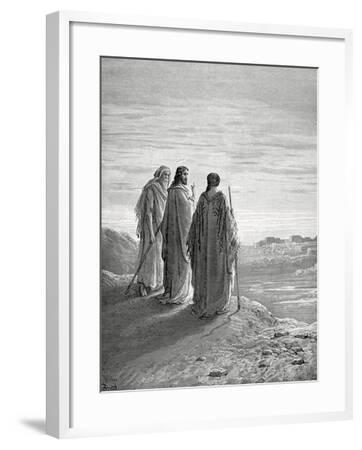 'Jesus and the Disciples of Emmaus. Engraving. 19th Century.' Giclee ...