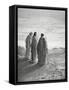 Jesus and the Disciples of Emmaus. Engraving. 19th Century.-null-Framed Stretched Canvas