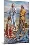 Jesus and the Fishermen-Fortunino Matania-Mounted Giclee Print