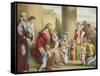 Jesus and the Little Children-English School-Framed Stretched Canvas