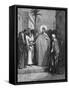 Jesus and the tribute money-Gustave Dore-Framed Stretched Canvas