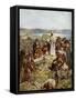 Jesus and the twelve apostles - Bible-William Brassey Hole-Framed Stretched Canvas