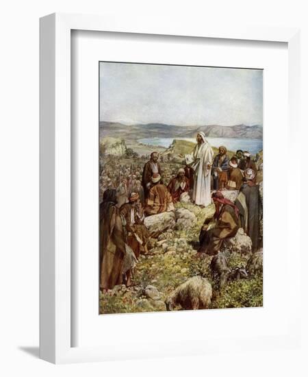 Jesus and the twelve apostles - Bible-William Brassey Hole-Framed Giclee Print