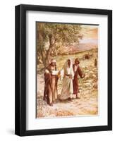 Jesus Appearing to Two Disciples on the Road to Emmaus-William Brassey Hole-Framed Premium Giclee Print