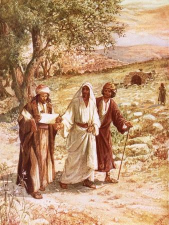 Jesus Appearing to Two Disciples on the Road to Emmaus' Giclee Print -  William Brassey Hole | AllPosters.com