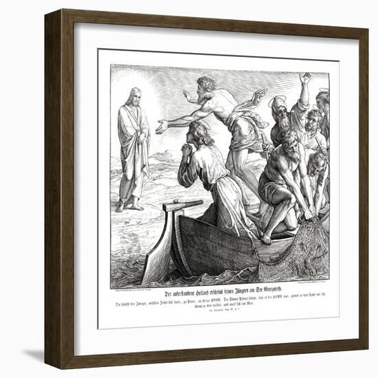 Jesus appears to his disciples, Gospel of John-Julius Schnorr von Carolsfeld-Framed Giclee Print