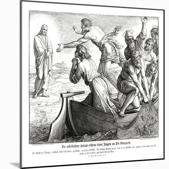 Jesus appears to his disciples, Gospel of John-Julius Schnorr von Carolsfeld-Mounted Giclee Print