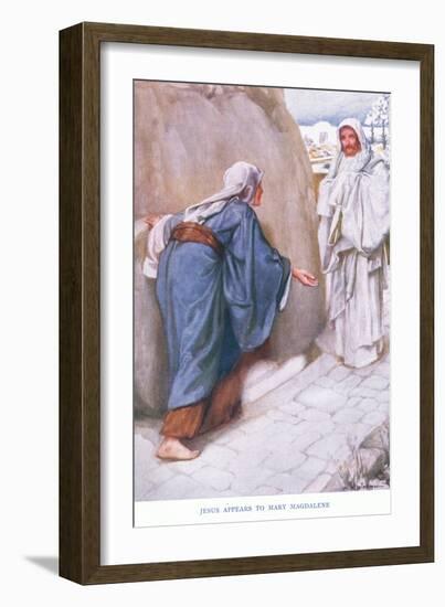 Jesus Appears to Mary Magdalene-Arthur A. Dixon-Framed Giclee Print