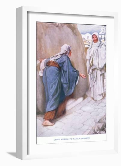 Jesus Appears to Mary Magdalene-Arthur A. Dixon-Framed Giclee Print