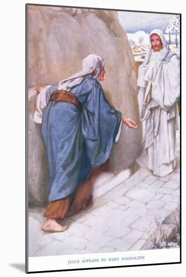 Jesus Appears to Mary Magdalene-Arthur A. Dixon-Mounted Giclee Print