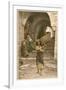 Jesus, as a Boy, Carries Wooden Plank Through the Streets-null-Framed Art Print