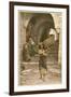 Jesus, as a Boy, Carries Wooden Plank Through the Streets-null-Framed Art Print