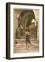 Jesus, as a Boy, Carries Wooden Plank Through the Streets-null-Framed Art Print