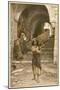 Jesus, as a Boy, Carries Wooden Plank Through the Streets-null-Mounted Art Print