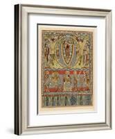 Jesus Ascends to Heaven as Depicted in a Flemish Bible-null-Framed Art Print