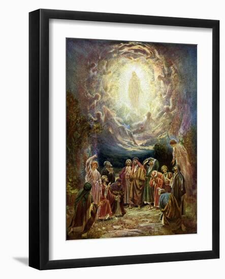 Jesus ascends to heaven - Bible-William Brassey Hole-Framed Giclee Print