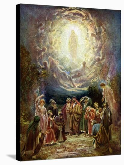 Jesus ascends to heaven - Bible-William Brassey Hole-Stretched Canvas