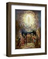 Jesus ascends to heaven - Bible-William Brassey Hole-Framed Giclee Print