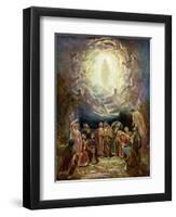 Jesus ascends to heaven - Bible-William Brassey Hole-Framed Giclee Print