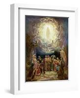 Jesus ascends to heaven - Bible-William Brassey Hole-Framed Giclee Print