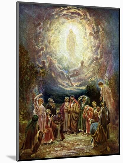 Jesus ascends to heaven - Bible-William Brassey Hole-Mounted Giclee Print