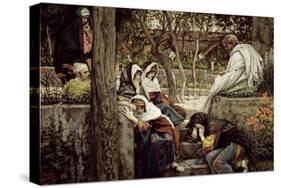 Jesus at Bethany, Illustration for 'The Life of Christ', C.1886-96-James Tissot-Stretched Canvas