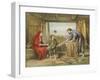 Jesus at Home-English School-Framed Giclee Print