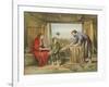 Jesus at Home-English School-Framed Giclee Print