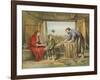 Jesus at Home-English School-Framed Giclee Print