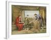 Jesus at Home-English School-Framed Giclee Print