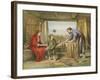 Jesus at Home-English School-Framed Giclee Print