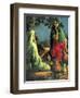 Jesus at Jacob's Well-John Millar Watt-Framed Premium Giclee Print